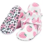 Zutano Strawberries Organic Cotton Gripper Baby Bootie