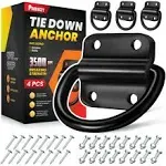 4PCS Heavy Duty Steel D Rings Tie Down Anchors, Ultra Durable 3500 Pound Brea...