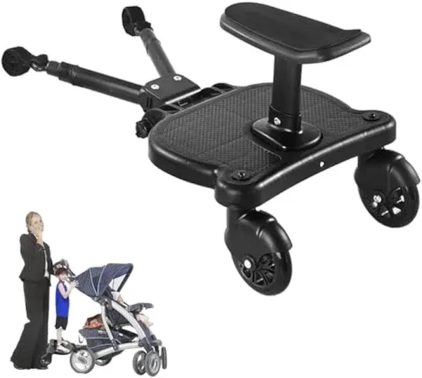 2024 New-Universal Stroller Board with Detachable Seat, 2in1 Sit and Black