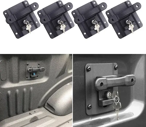 4 Pack Truck Bed Tie Down Anchors Boxlink Cleats & Plates Compatible with Ford Raptor 2015-2024 F150, F250 / F350 Super Duty