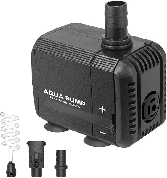 210-400GPH Submersible Pump(800-1500L<wbr/>/H) 3.3-5.2ft High Lift w/Power Cord&amp;Nozzle