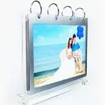 Leoyoubei Clear Acrylic Photo Frame,Display Photos On Both Sides,Vertical Stand ...