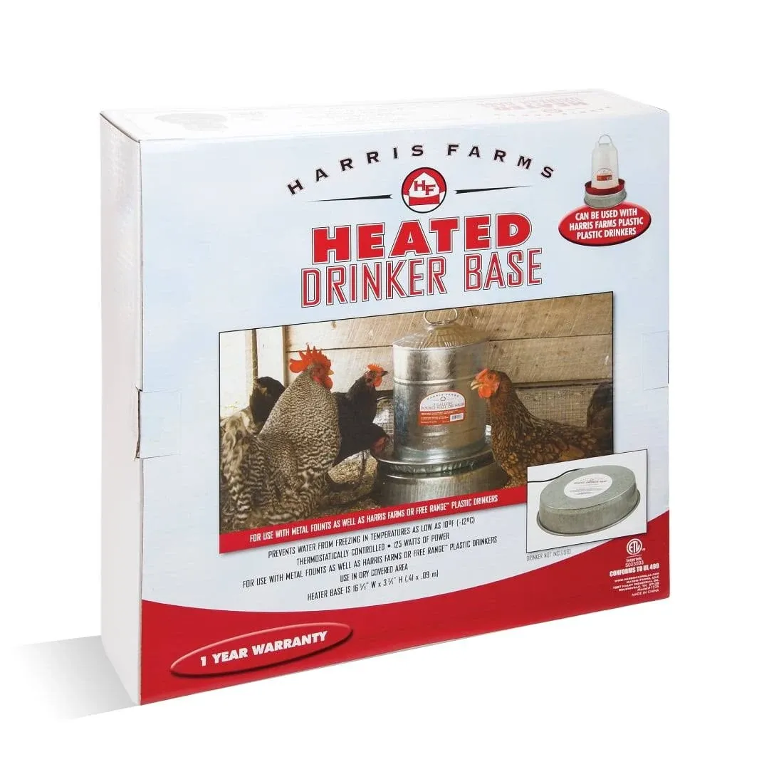 Harris Farms Heated Poultry Drinker Base