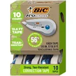 BIC Ecolutions Wite-Out Brand Correction Tape, White, 10/Pack (WOET10-WHI) | Staples