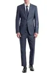 Calvin Klein Men's Slim-Fit Stretch Blue Neat Suit Jacket