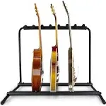 Multi Guitar Stand 7 Holder Foldable Universal Display Rack - Portable Black Gui