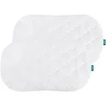 Biloban Bassinet Mattress Cover Compatible with Halo Bassinest Swivel Sleeper Bassinet Mattress Pad, 2 Pack, Microfiber, Waterproof and Soft, White