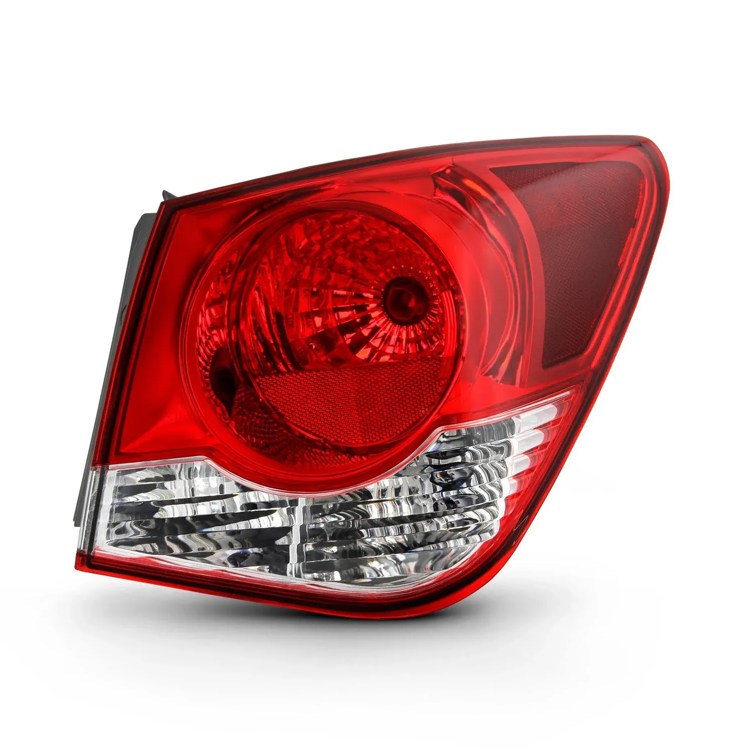 AKKON - Fits 2011 2012 2013 2014 2015 Chevy Cruze 2016 Cruze Limited Chrome Red Outer Tail Lamp Brake Light Passenger Right Side