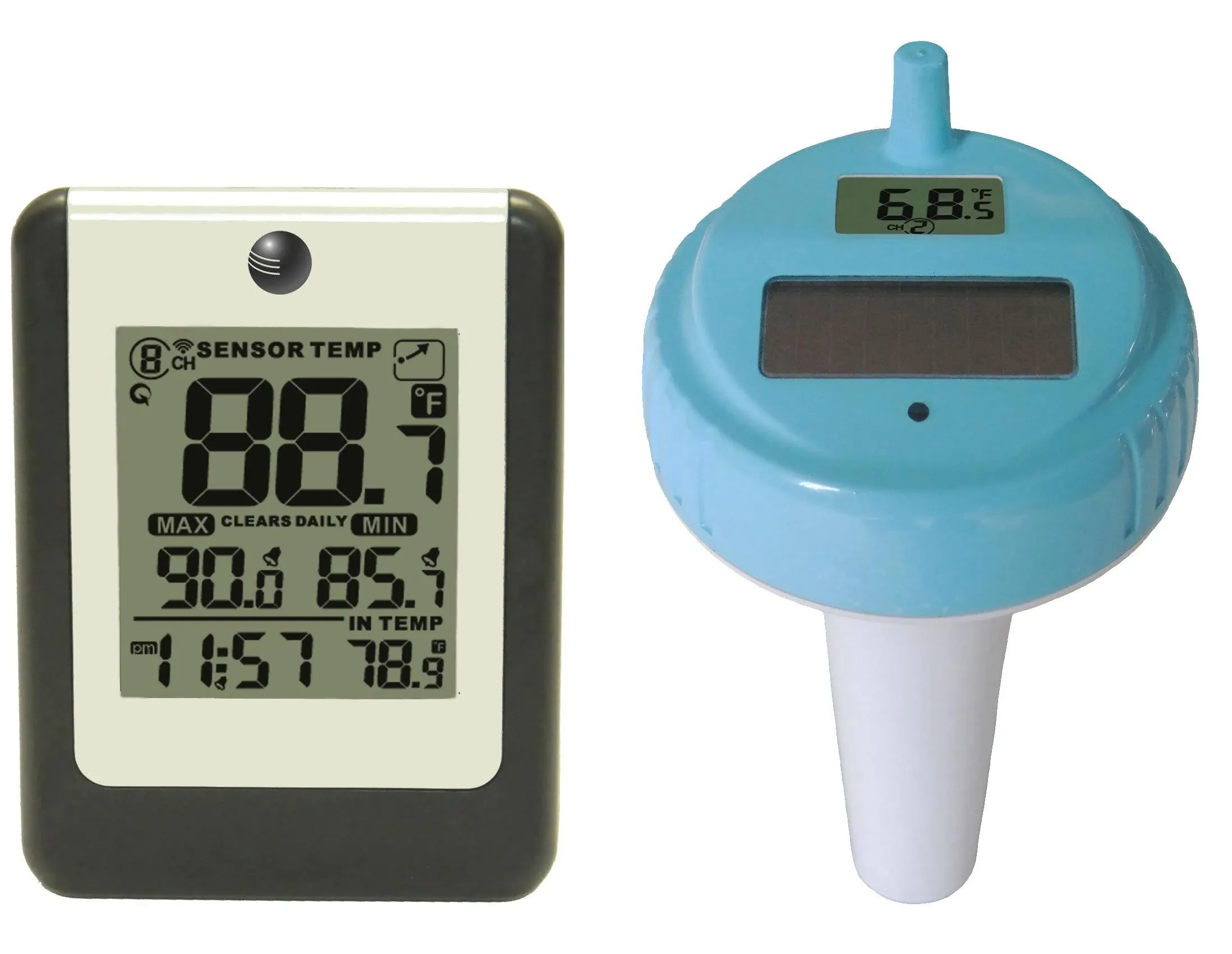 Ambient Weather WS-14 Wireless 8-Channel Floating Pool and Spa Thermometer