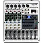 Phenyx Pro Professional DJ Mixer w/USB Audio Interface, 4-Channel Sound board...