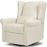 DaVinci Maddox Recliner and Swivel Glider in Vegan Tan Leather