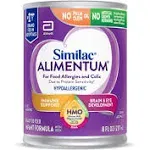 Similac Alimentum with 2’-FL HMO Hypoallergenic Infant Formula, for Food Allergies and Colic,* Suitable for Lactose Sensitivity, Baby Formula Powder, 19.8-oz Value Can