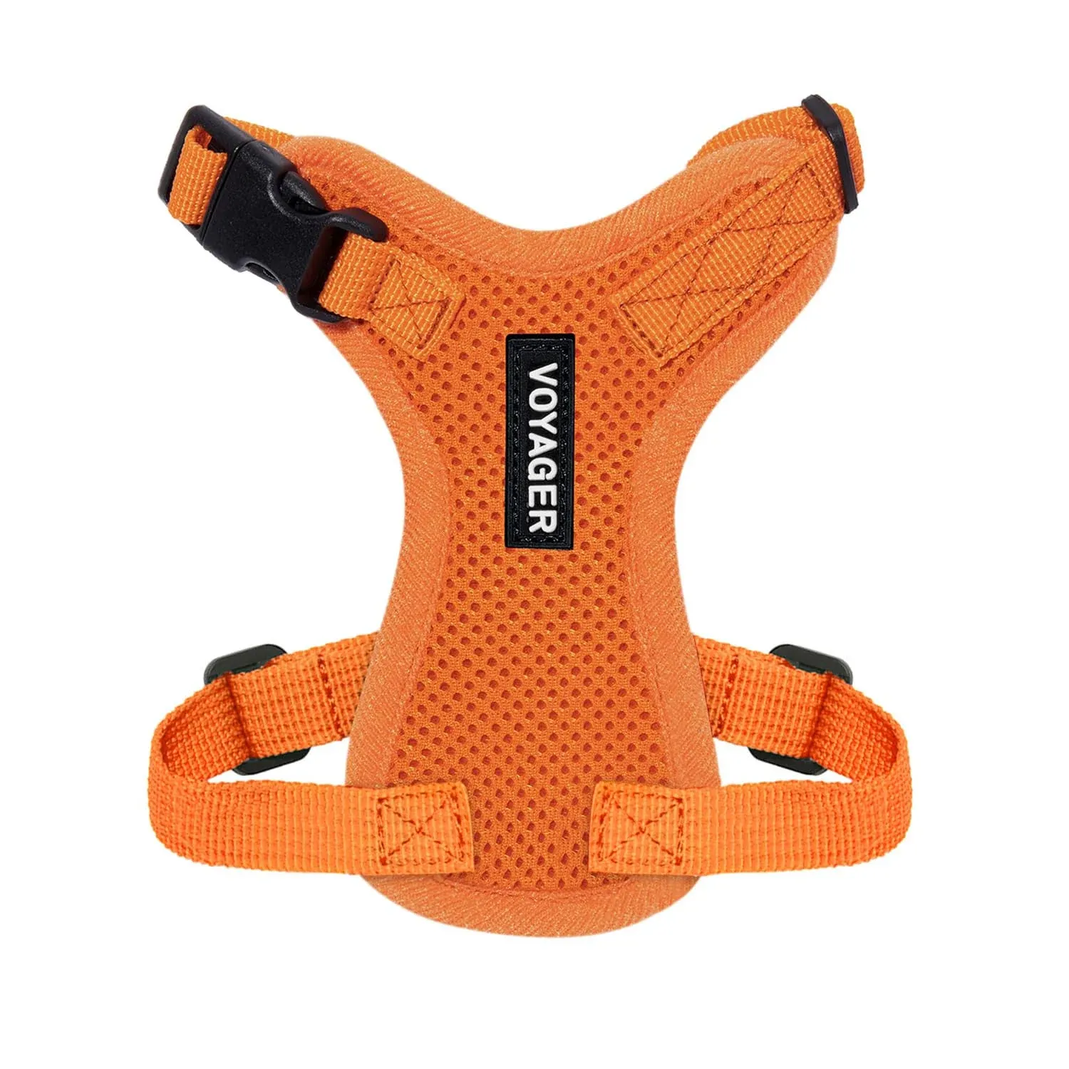 Voyager Step-in Lock Adjustable Cat Harness w. Cat Leash Combo Set with Neoprene Handle 5ft - Supports Small, Medium and Large Breed Cats by Best Pet Supplies - Orange, XXXS