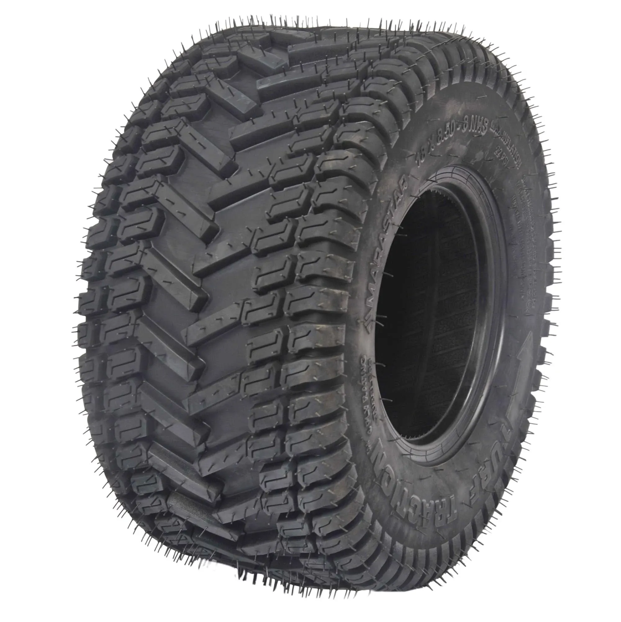 18x8.50-8 Tire Only for Lawn Mowers and Golf Carts, 4 Ply Rating, Uncompressed,