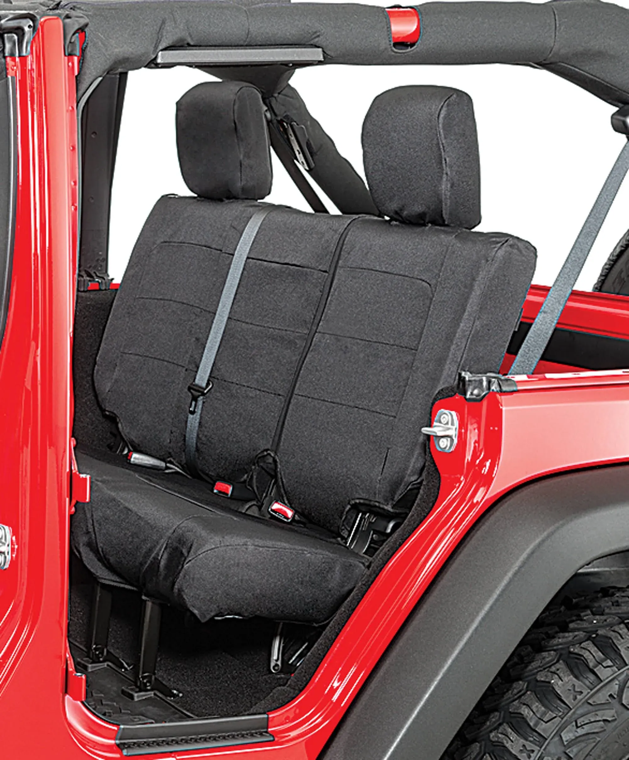 Rugged Ridge | Elite Ballistic Seat Cover, Rear, Black | 13266.02 | Fits 2007-2010 Jeep Wrangler JKU 4-Door