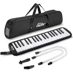 37 Keys Melodica Instrument, Soprano Melodica Air Piano Keyboard Pianica with 2 