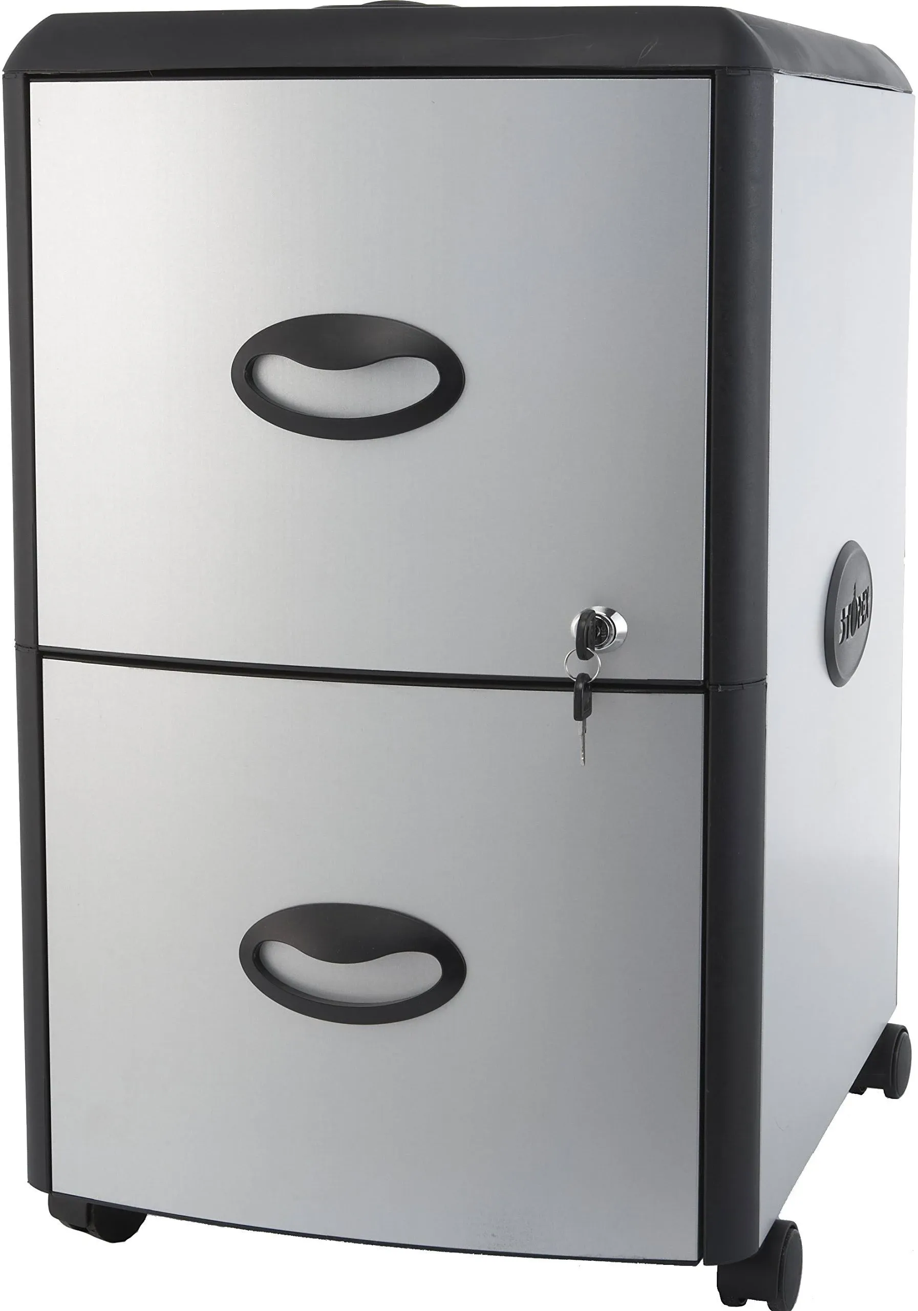 Storex Mobile Filing Cabinet with Metal Siding