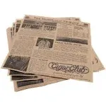 Get 4-TH1700 Brown Paper 12" x 12" Hawaii Newsprint Food-Safe Liner - 1000/Case