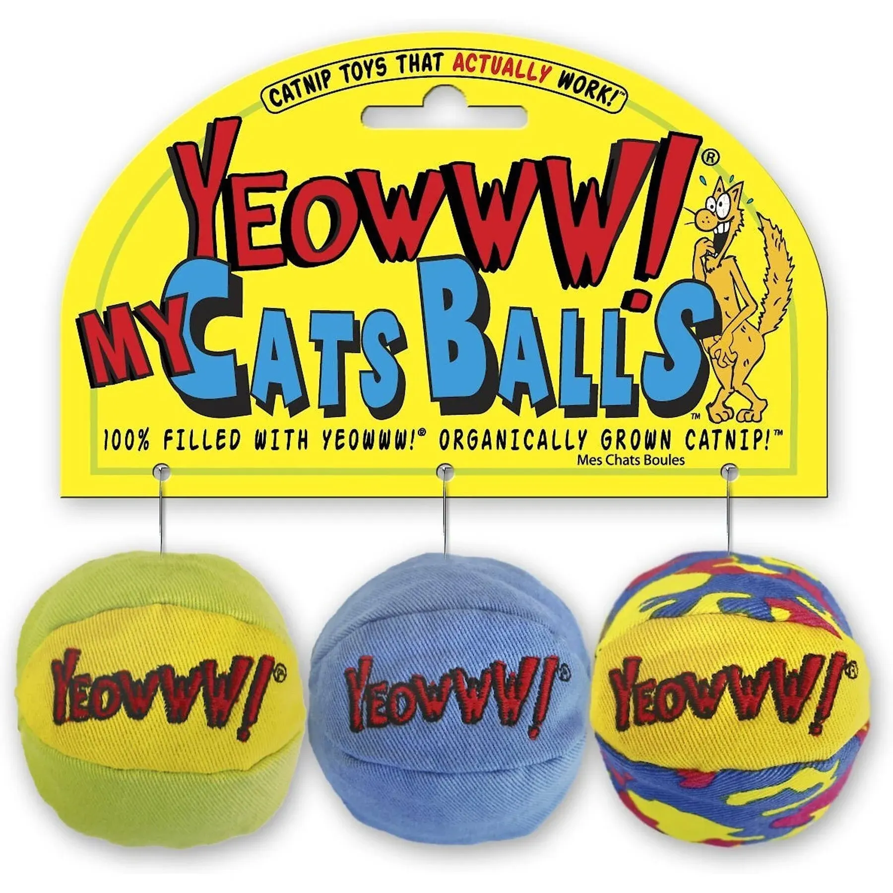 Yeowww! My Cats Balls Catnip Cat Toy