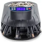 AccuBANKER AB510 Professional USD Coin Counter, Sorter and Roller Wrapper Machine, 350 Coins/min, Digital Counting Display and Printer Compatible, Commercial Grade