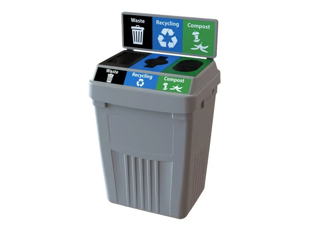 CleanRiver Flex E Bin - 50 Gallons | 3-in-1 streams | Waste Recycling & Compost ...