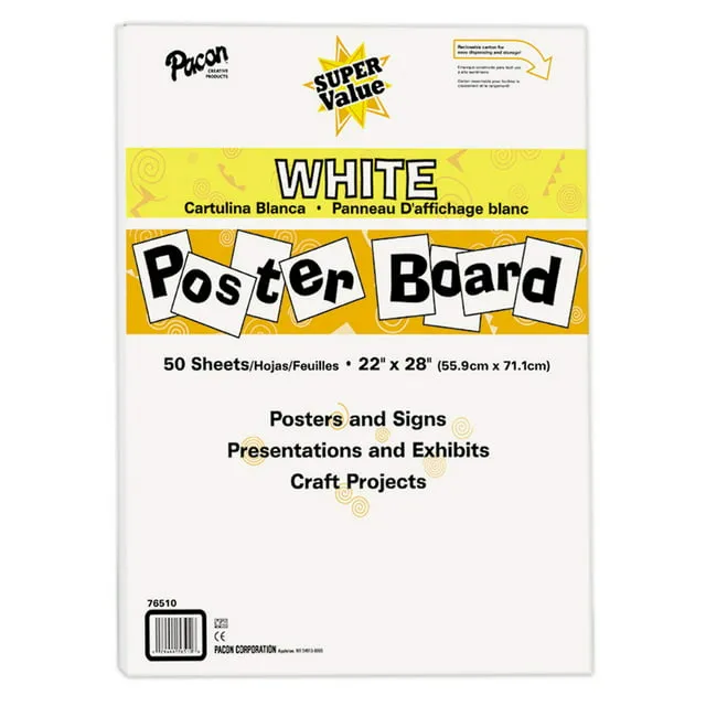 Pacon Super Value Poster Board - White