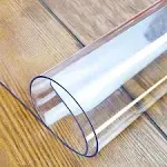 LovePads 2mm Thick 40 x 70 Inch Clear Table Cover Protector, Clear Table Protector for Dining Room Table, Plastic Table Cover, Tablecloth Protector, Table Pads for Dining Room Table