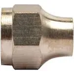 LTWFITTING Brass 1/4 inch OD Short 45 Degree Flare Nut, Brass Flare Tube Fitting(Pack of 10)