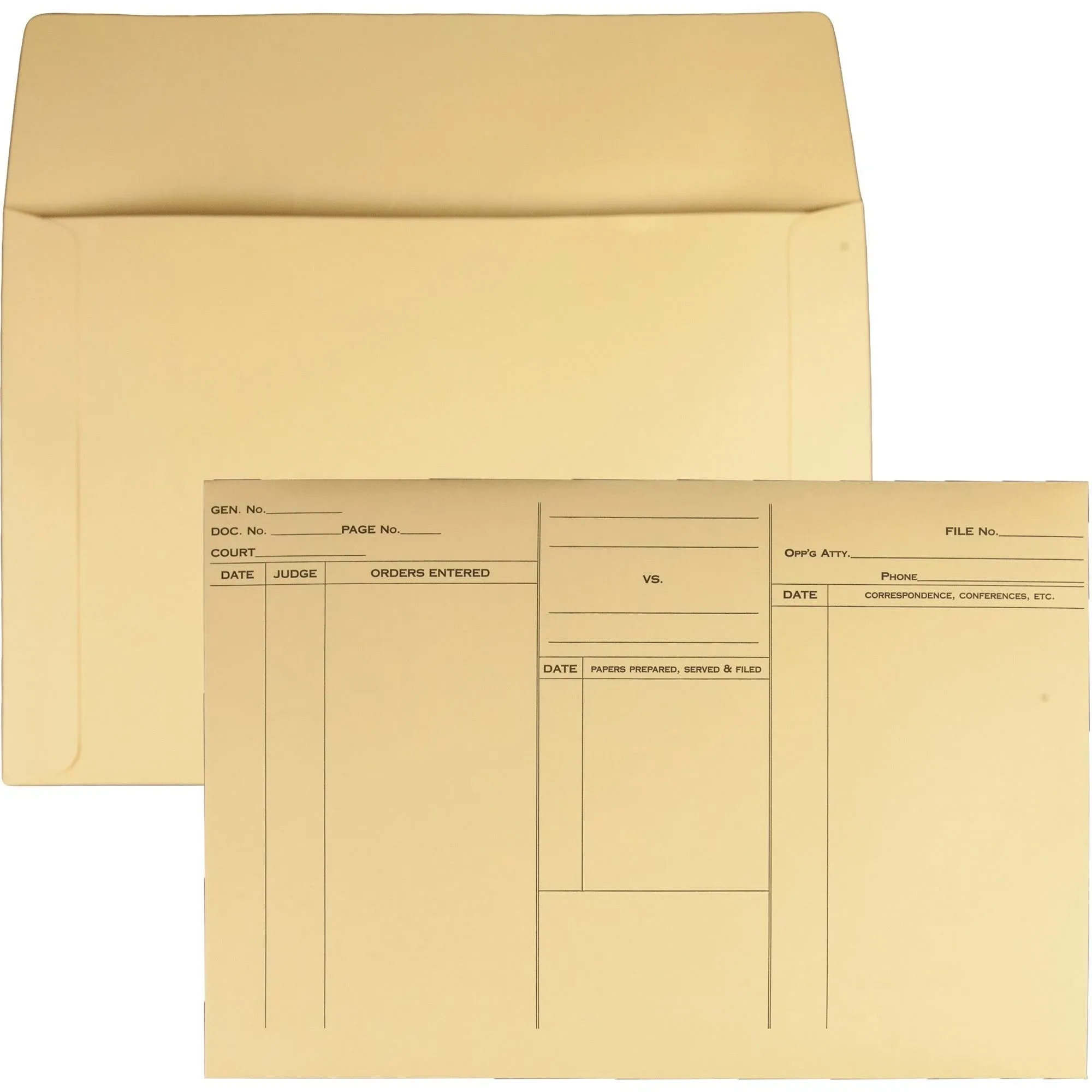 Quality Park Attorney's Envelope/Transport Case File, Cheese Blade Flap, Fold ...