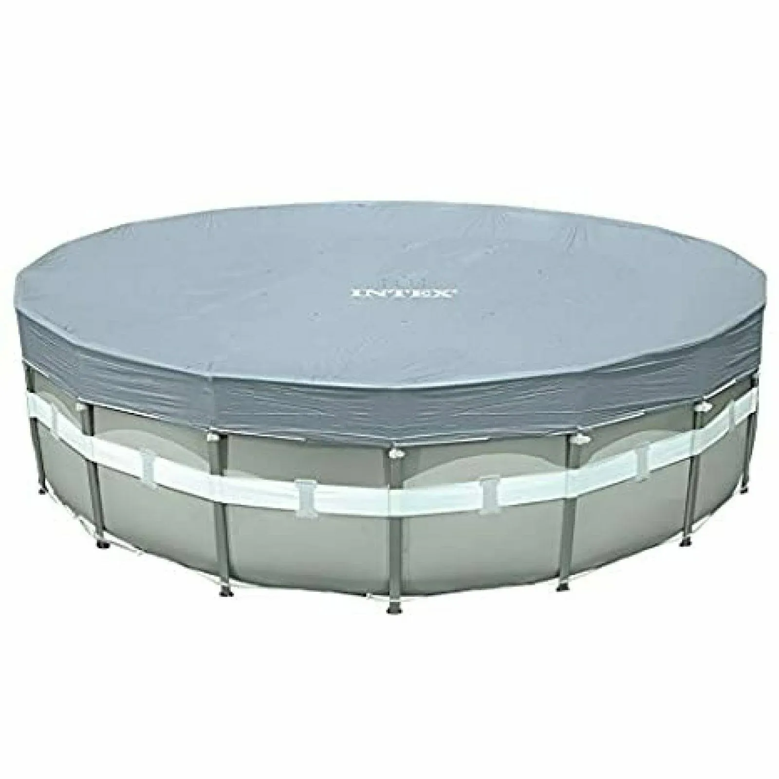 Intex - 18 Ft Round Deluxe Pool Cover for Metal Frame Pools