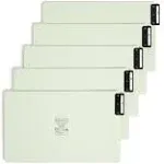 Smead™ 100% Recycled End Tab Pressboard Guides with Metal Tabs, 1/3-Cut End Tab, A to Z, 8.5 x 14, Green, 25/Set (SMD63276) Box of 25