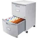 Storex Two-Drawer Mobile Filing Cabinet