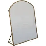 Creative Co-Op Arched Metal Framed Standing Mirror, Brass