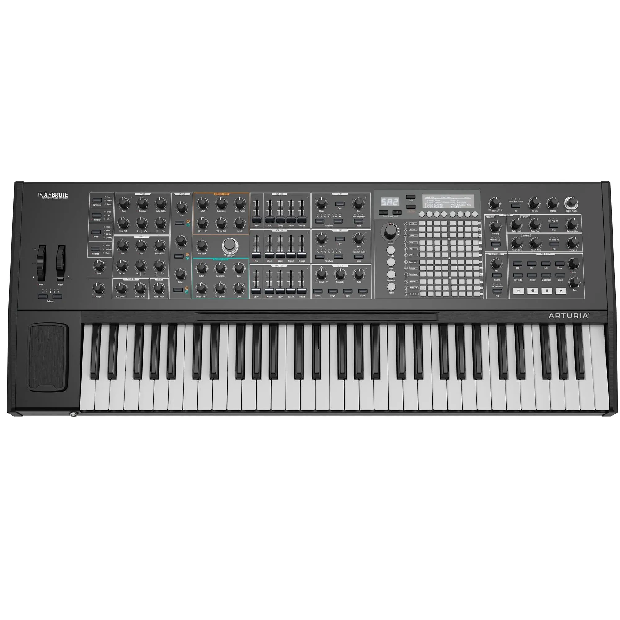 Arturia PolyBrute Noir Edition 61-Key 6-Voice Analog Morphing Polysynth Keyboard