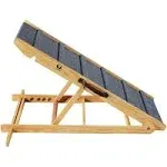 Adjustable Dog Cats Ramp, Folding Portable Wooden Pet Ramp for All Small and Older Animals - 42" Long and Adjustable from 14” to 26” - Rated for 200lbs - Lightweight Dog Car Ramps for SUV, Bed, Couch