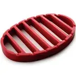 Norpro 405 Oval Silicone Roast Rack, Red