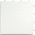 GarageDeck Coin Pattern, Durable Copolymer Interlocking Modular Non-Slip Garage Flooring Tile (24 Pack), White