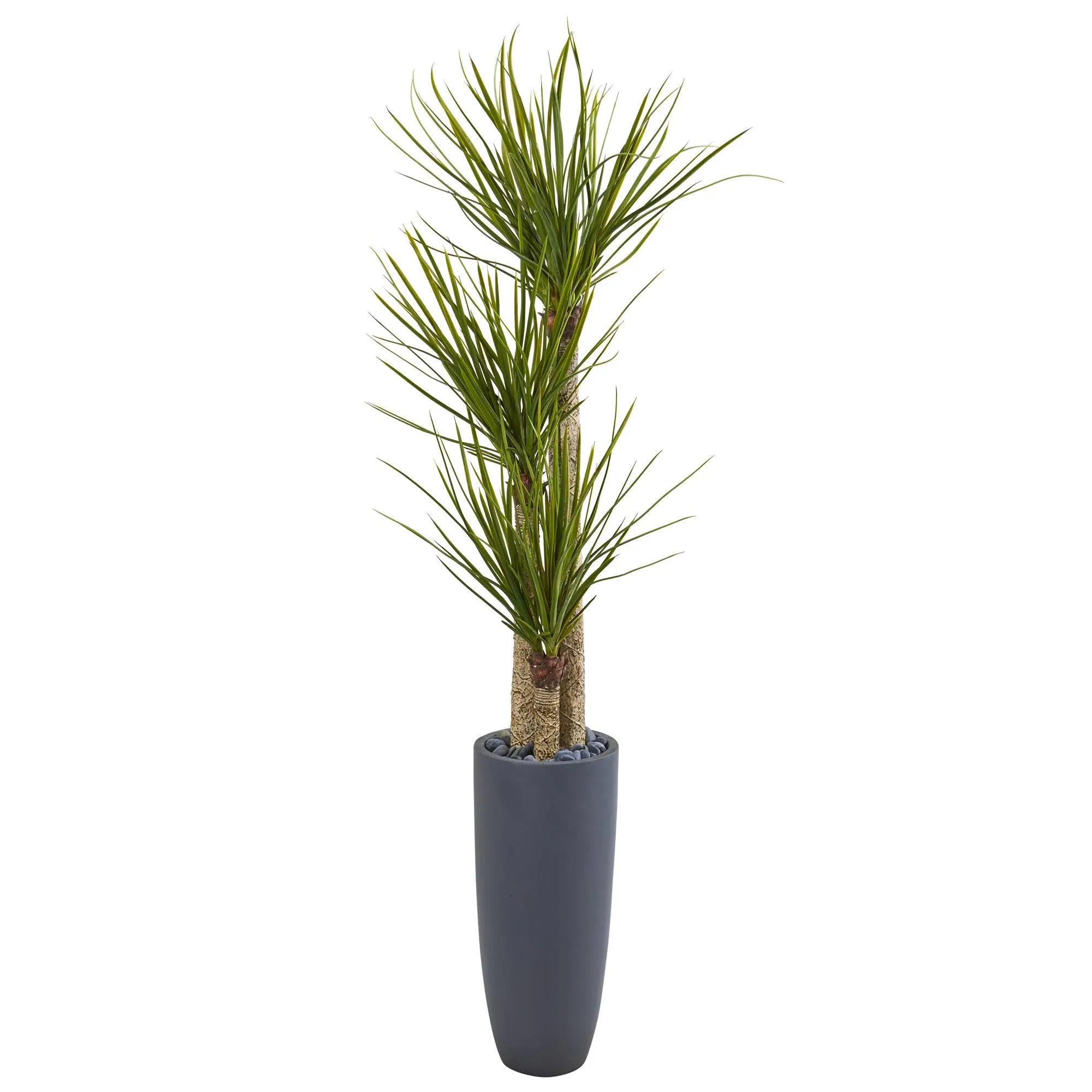 Nearly Natural 6ft. Yucca Artificial Tree in Bullet Planter