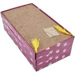 PEEKAB Cat Scratcher Cardboard Cat Wide Scratching Pad Reversible Corrugate Cat Scratching Board with Box Catnip Included (3 Pack)