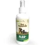 Pet Naturals Flea and Tick Prevention Spray with Natural Oils for Dogs and Cats, 8 Ounce - Safe for Bedding and Collars - Clean, Non Sticky Ingredients