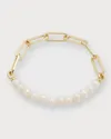 Ashton Half Chain Freshwater Pearl Bracelet