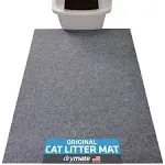 Drymate Original Cat Litter Mat, Contains Mess from Box for Cleaner Floors, Urine-Proof, Soft on Kitty Paws -Absorbent/Waterproof- Machine Washable, Durable (USA Made) (29”x36”)(Light Grey)