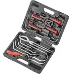 Kauplus Brake Service Kit, 14-Piece Professional Drum Brake Tool Set w/Brake Lining Gauge