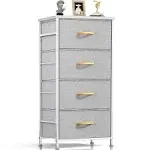 ROMOON 4 Drawer Fabric Dresser Storage Tower, Organizer Unit for Bedroom, Closet ...