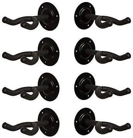 Topstage 8-Pack Wall Mount Guitar Rack Hangers Stand Holder Hook 8/Lot