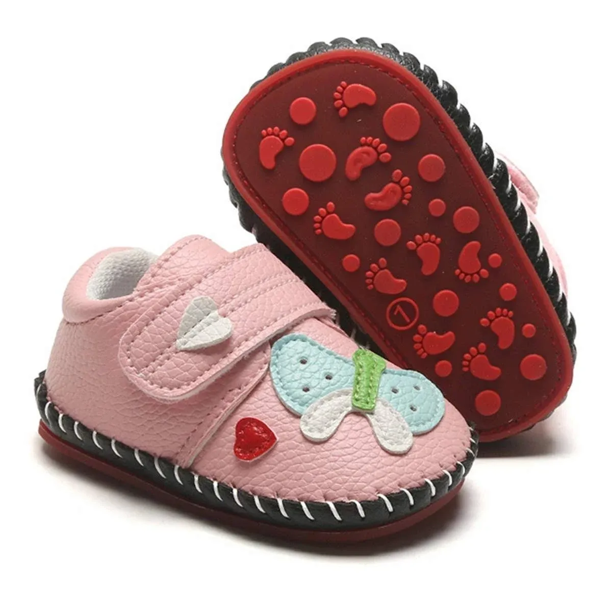 E-FAK Baby Shoes Boys Girls Infant Sneakers Non-Slip Rubber Sole Toddler Crib ...