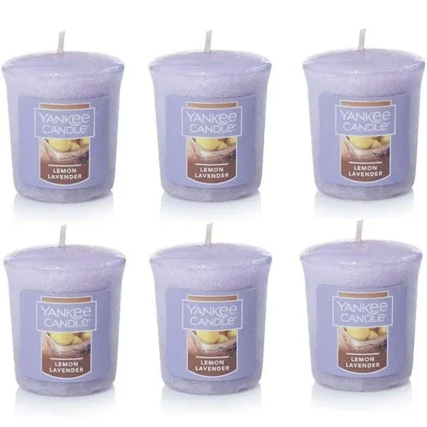 Yankee Candle Lot of 6 Lemon Lavender Votives