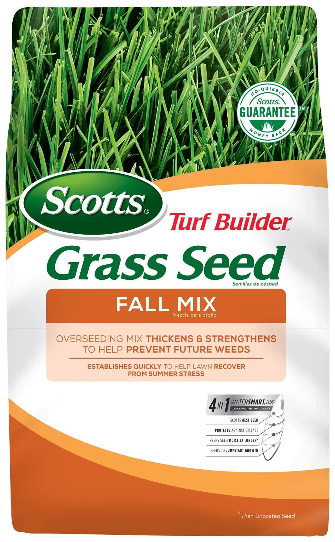 Scotts Turf Builder Grass Seed Fall Overseeding Mix, Thickens & Strengthen to Help Prevent Future Weeds, 15 lbs.