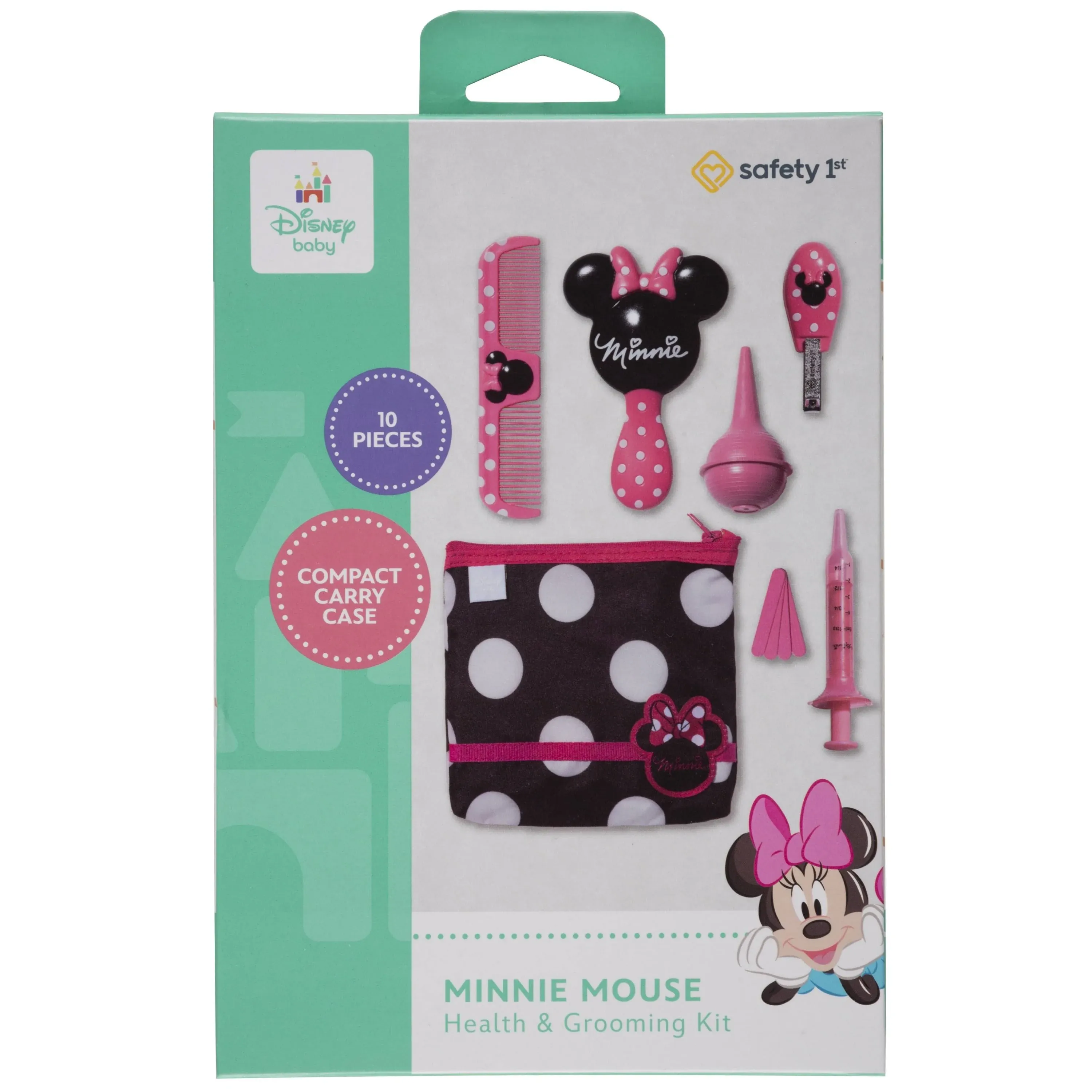 Disney Baby Minnie Mouse Health &amp; Grooming Kit with a Convenient carry case NEW 