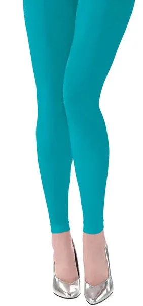 Adult Turquoise Footless Tights